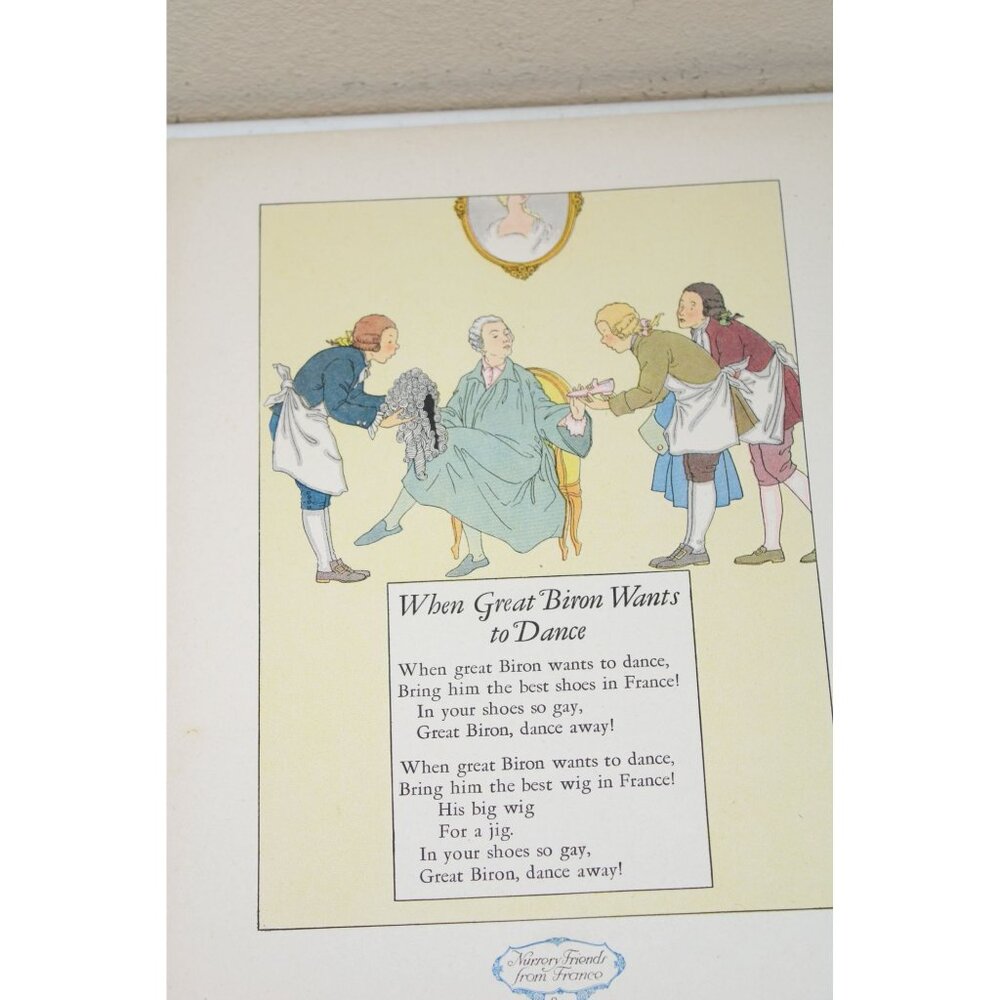 1928 Nursery Rhyme Print Friends France When Great Biron Wants to Dance 92768